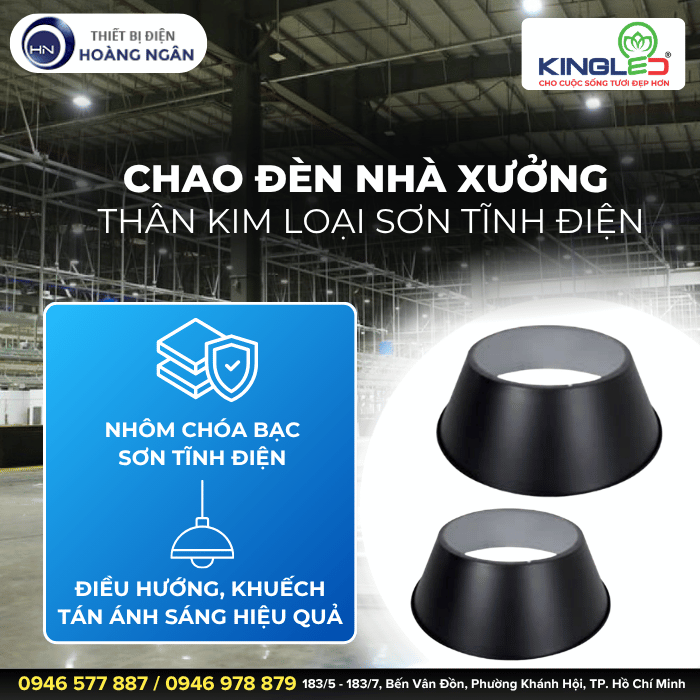 Chao Đèn Kim Loại Sơn Tĩnh Điện CHAO-UFO KingLED