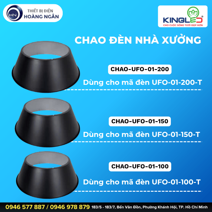 Chao Đèn Kim Loại Sơn Tĩnh Điện CHAO-UFO KingLED