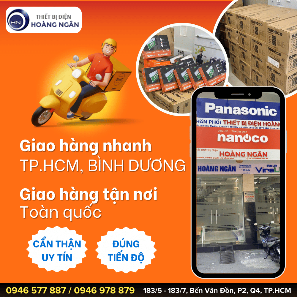 Chính sách giao hàng Đèn Exit Nanoco tại TP.HCM, Bình Dương