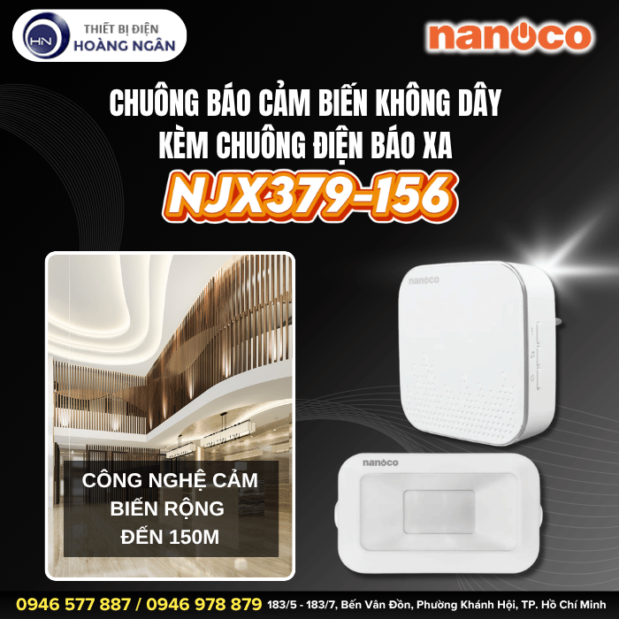 Chuông Báo Cảm Biến Không Dây NJX379-156 Nanoco