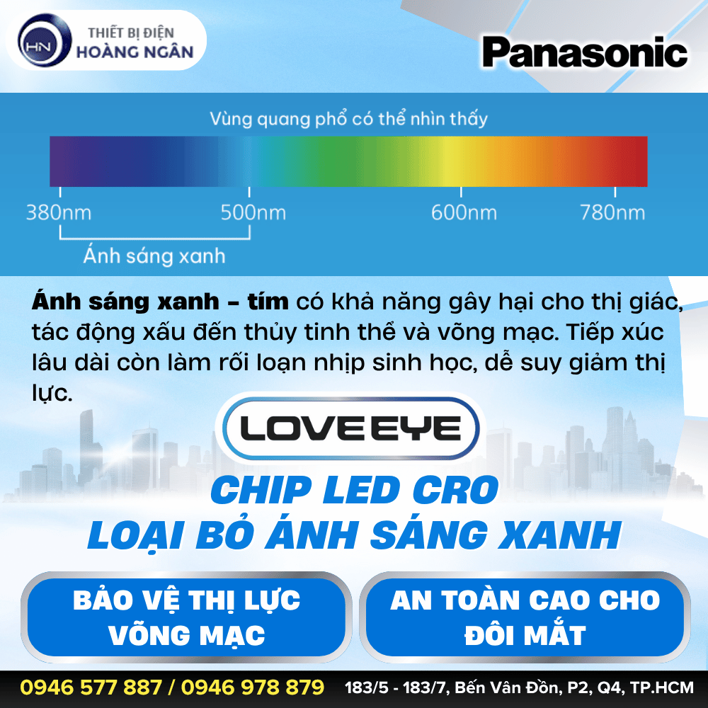 Công Nghệ Bảo Vệ Mắt LOVEEYE Của Đèn Chống Cận Panasonic