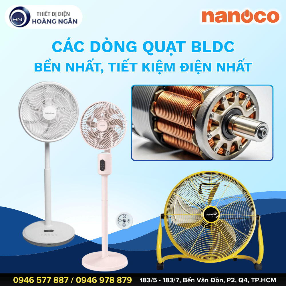Công Nghệ Động Cơ BLDC Trên Quạt Nanoco - Tiết Kiệm Điện Nhất