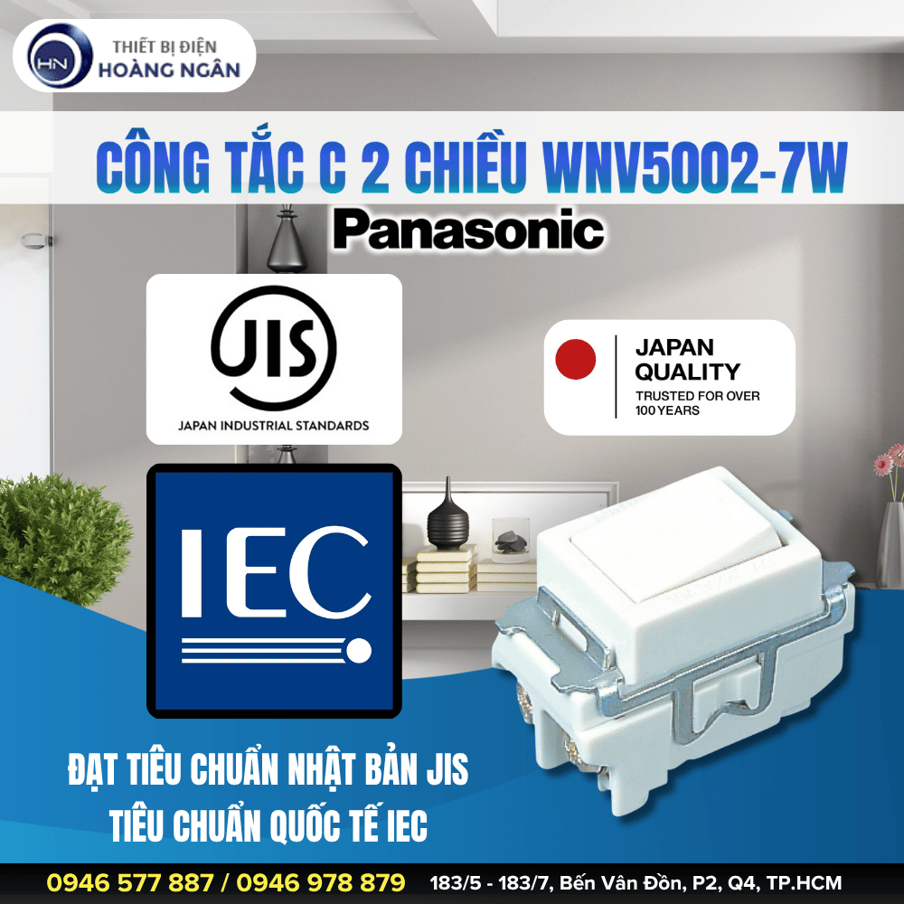 Công Tắc 2 Chiều Panasonic WNV5002-7W