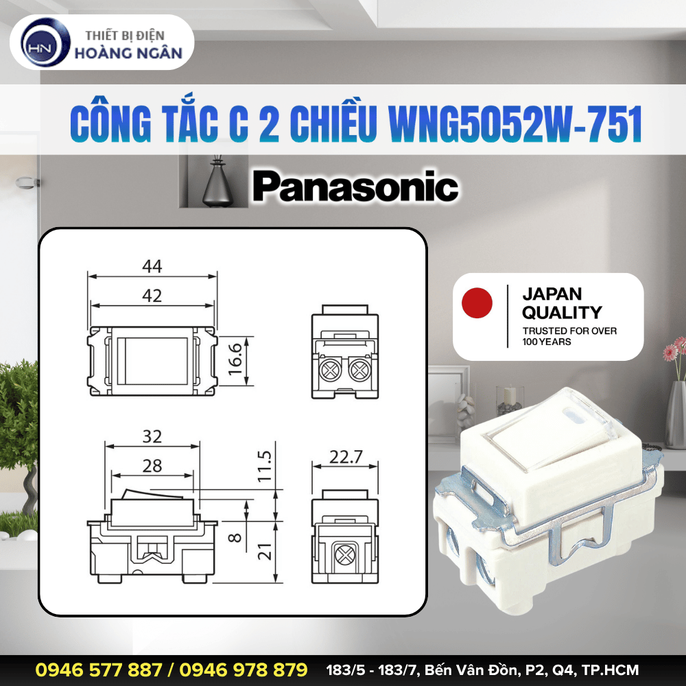 Công Tắc 2 Chiều Panasonic WNG5052W-751