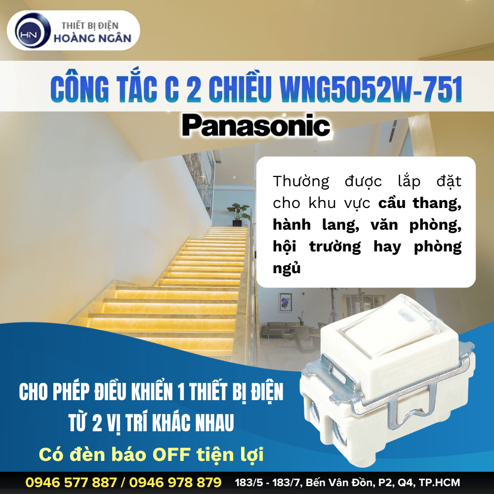 Công Tắc 2 Chiều WNG5052W-751 Panasonic