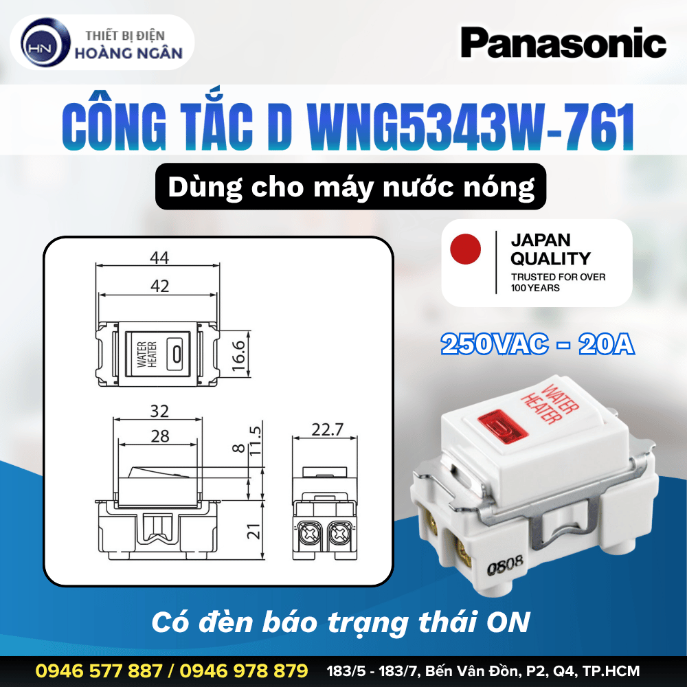 Công Tắc D Panasonic WNG5343W-761