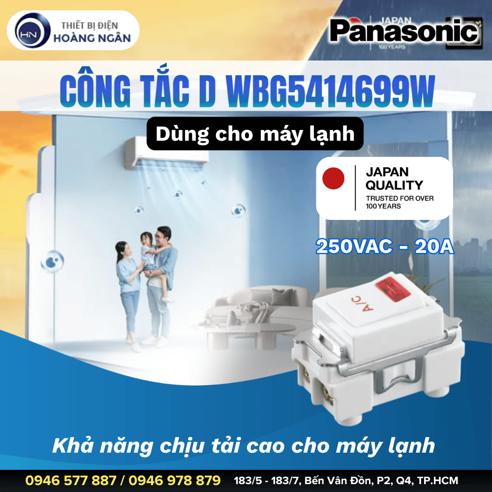 Công Tắc D Panasonic WBG5414699W Có Máy Lạnh