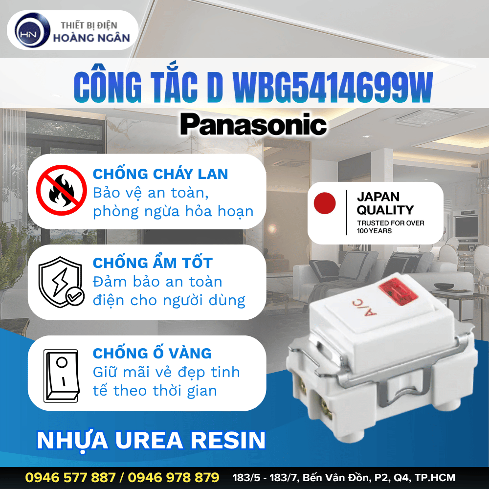 Công Tắc D Panasonic WBG5414699W Cho Máy Lạnh