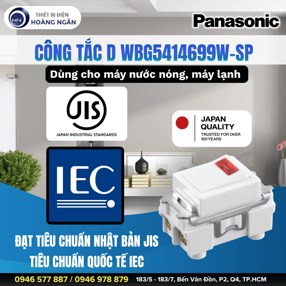 Công Tắc D WBG5414699W-SP Panasonic - Dùng Cho Máy Nước Nóng, Máy Lạnh