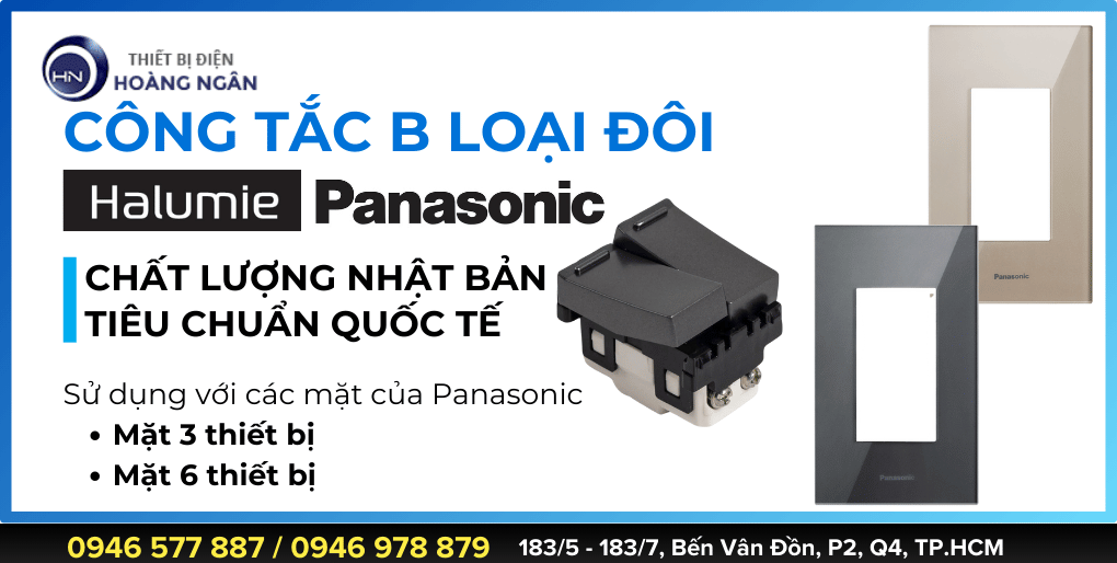 Công Tắc Đôi Panasonic WEVH554127MYZ 1 chiều, loại đôi, cỡ trung, bắt vít 