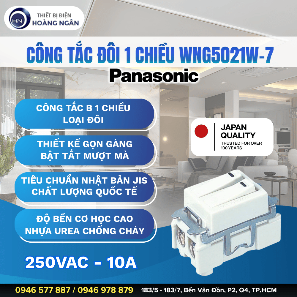 Công Tắc Đôi Panasonic WNG5021W-7