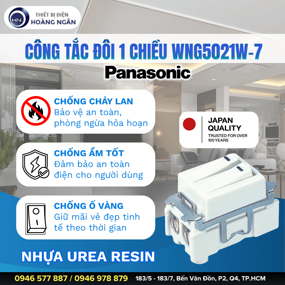 Công Tắc Đôi Panasonic WNG5021W-7