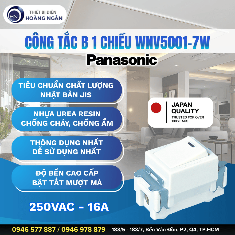 Công Tắc Đơn Panasonic WNV5001-7W