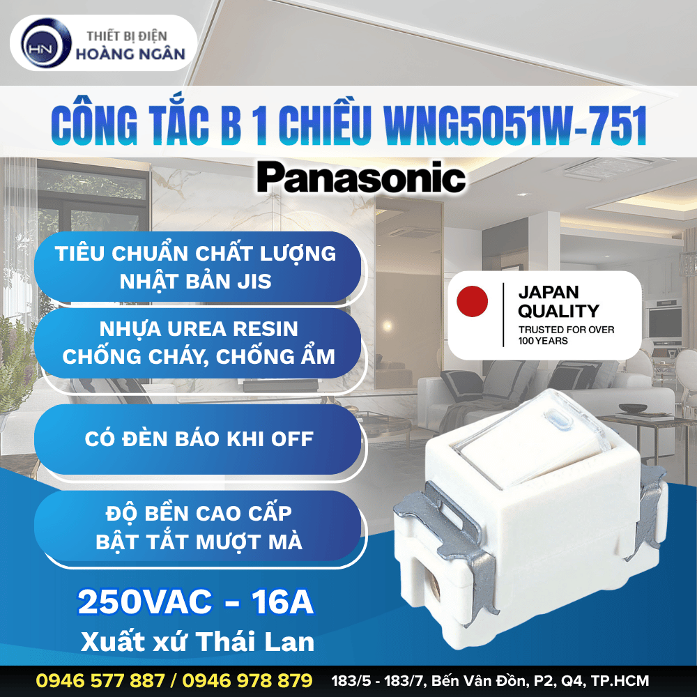 Công Tắc Đơn Panasonic WNG5051W-751