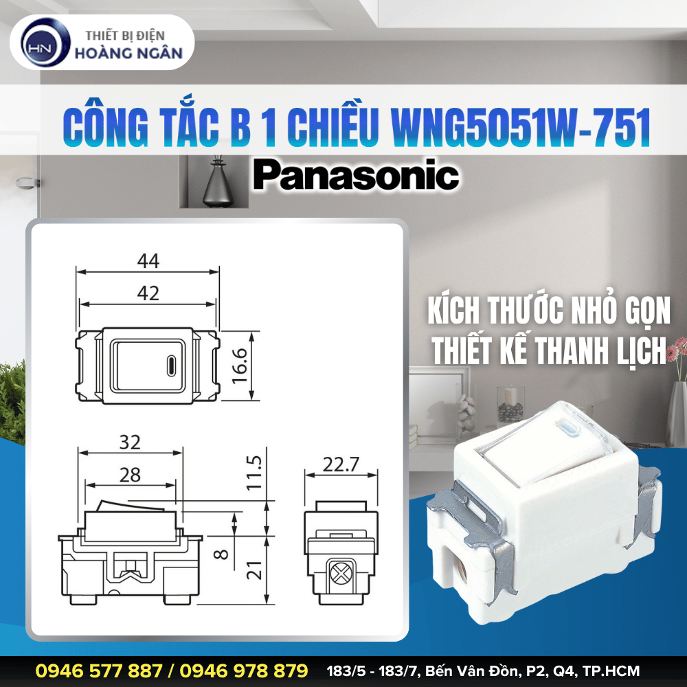 Công Tắc Đơn Panasonic WNG5051W-751