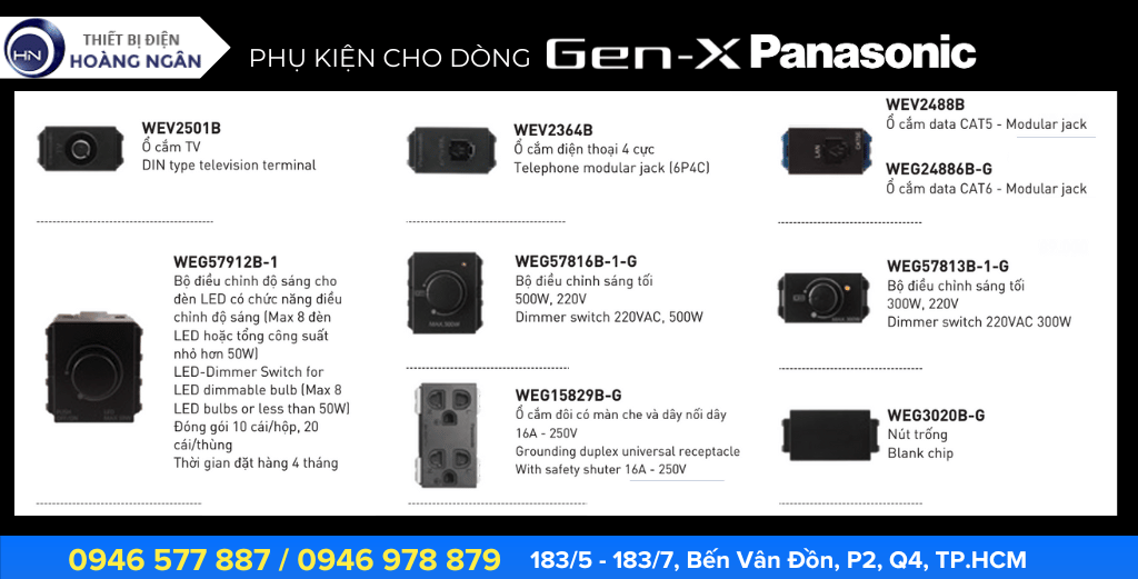 Công Tắc Ổ Cắm Panasonic Gen-X