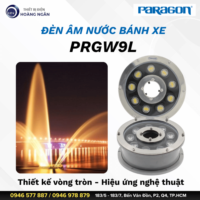 Đèn Âm Nước Bánh Xe Paragon PRGW9L