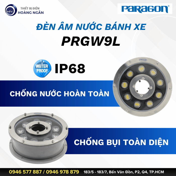 Đèn Âm Nước Bánh Xe Paragon PRGW9L