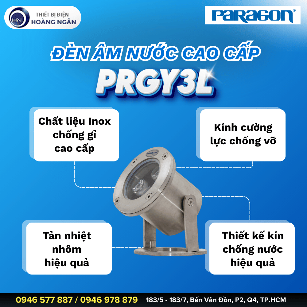 Đèn Âm Nước Cao Cấp Paragon PRGY3L