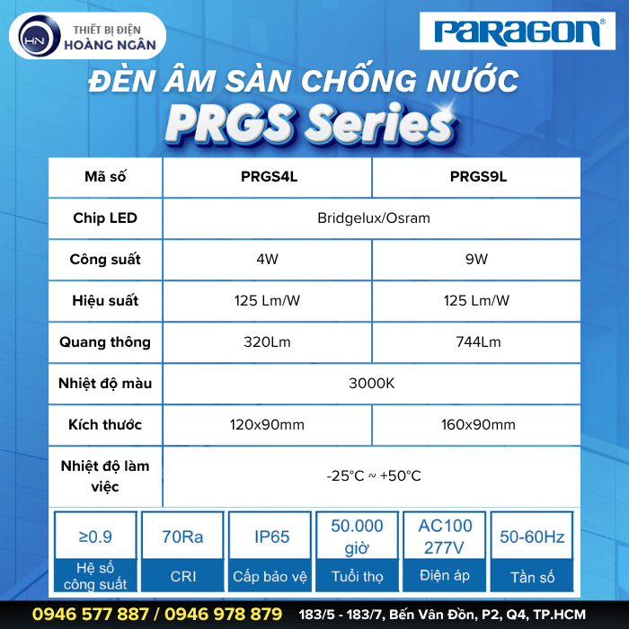 Đèn Âm Sàn Ngoài Trời Paragon PRGS Series