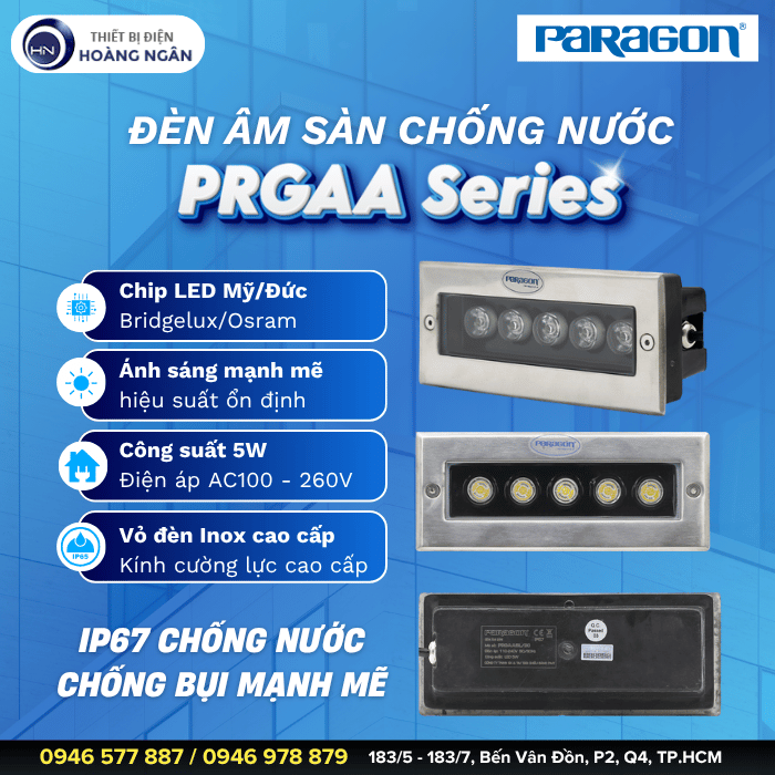 Đèn Âm Sàn Ngoài Trời Paragon PRGAA Series