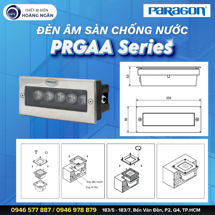 Đèn Âm Sàn Ngoài Trời PRGAA Series Paragon