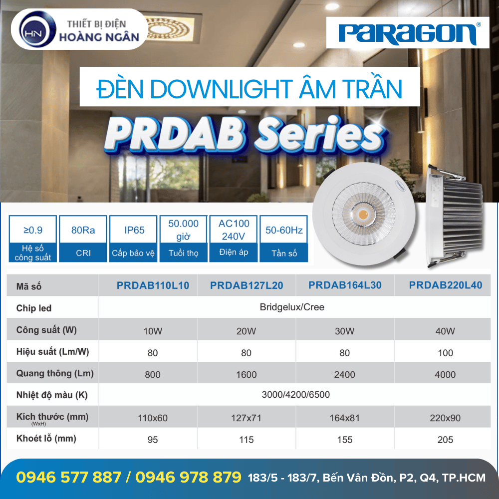 Đèn Âm Trần Paragon PRDAB Series