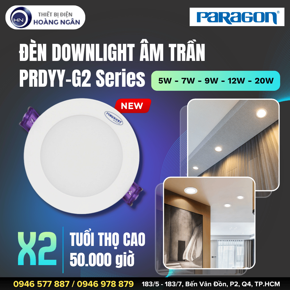 Đèn Âm Trần PARAGON PRDYY-G2 Series