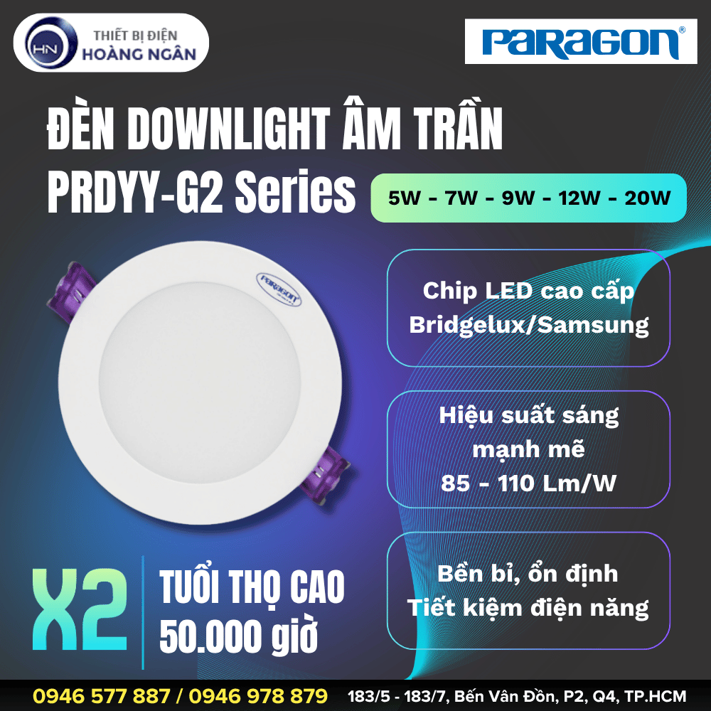 Đèn Âm Trần PARAGON PRDYY-G2 Series