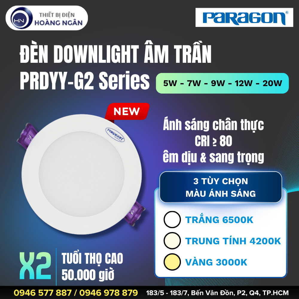 Đèn Âm Trần PARAGON PRDYY-G2 Series