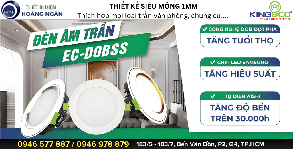 Đèn Âm Trần Thạch Cao KingEco EC-DOBSS Series