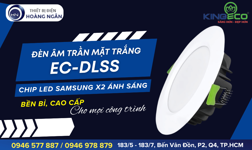 Đèn Âm Trần Thạch Cao EC-DLSS Series Mặt Trắng