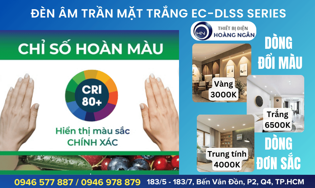 Đèn Âm Trần Thạch Cao EC-DLSS Series Mặt Trắng KingEco