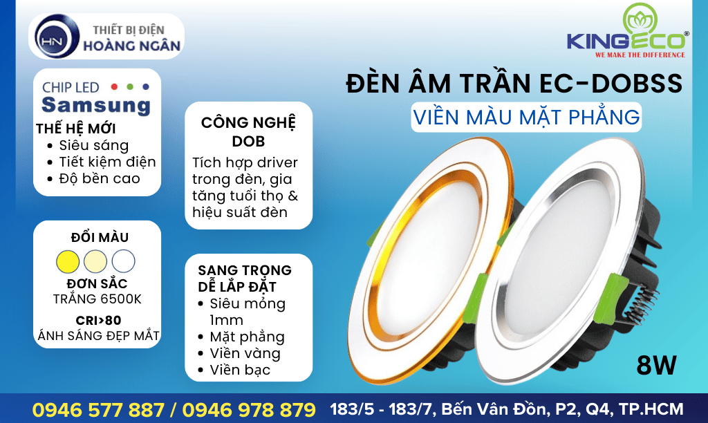 Đèn Âm Trần Viền Màu KingEco EC-DOBSS Series