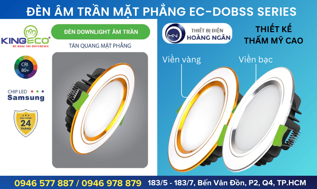 Đèn Âm Trần Viền Màu KingEco EC-DOBSS Series