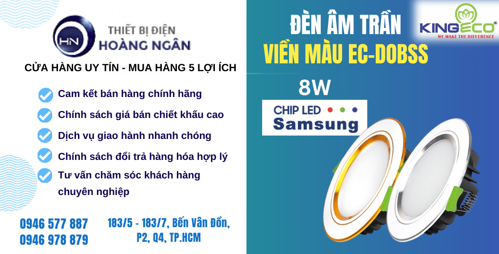 Đèn Âm Trần Viền Màu KingEco EC-DOBSS Series