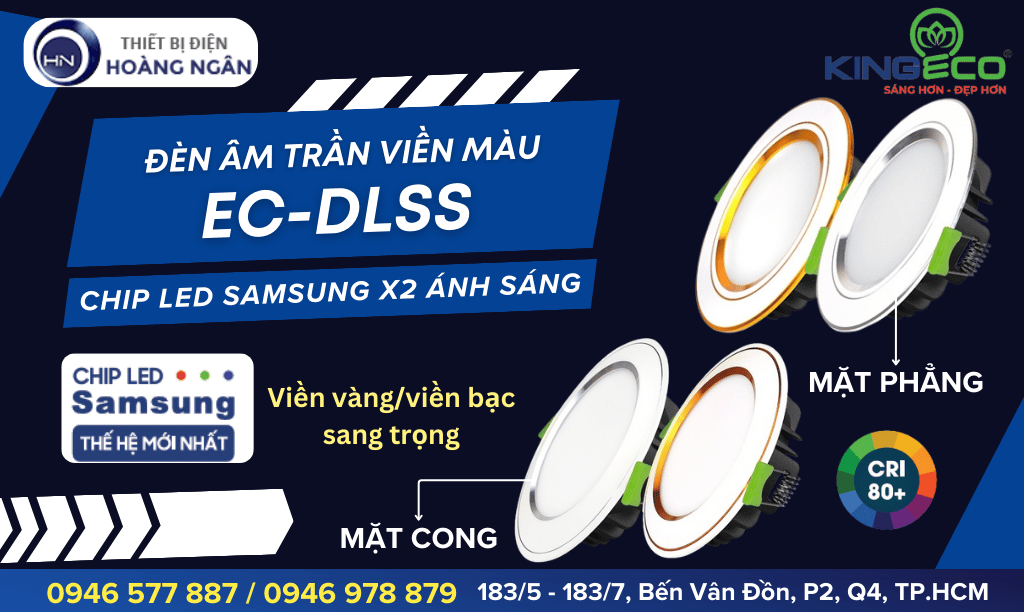 Đèn Âm Trần Viền Màu EC-DLSS Series Kingeco