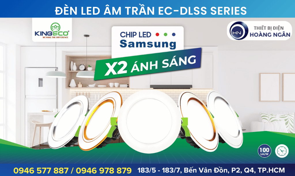 Đèn Âm Trần Viền Màu EC-DLSS Series Kingeco