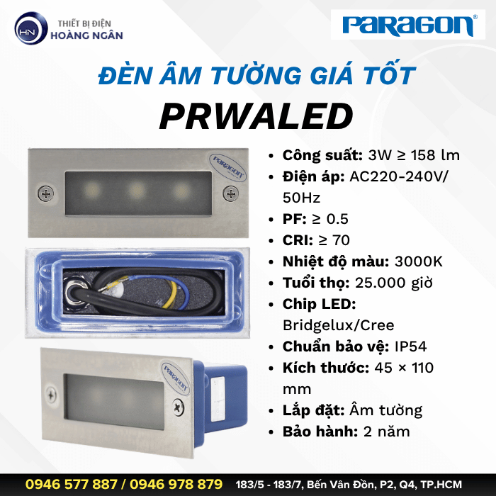 Đèn Âm Tường Giá Tốt Paragon PRWALED