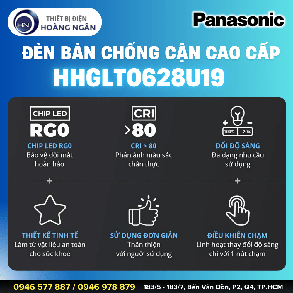 Đèn Bàn Chống Cận Thị Panasonic HHGLT0628U19, HHGLT0629U1