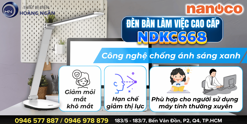 Đèn Bàn Làm Việc Cao Cấp Nanoco NDKC668