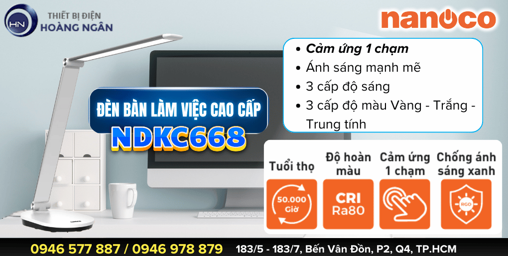 Đèn Bàn Làm Việc Cao Cấp Nanoco NDKC668