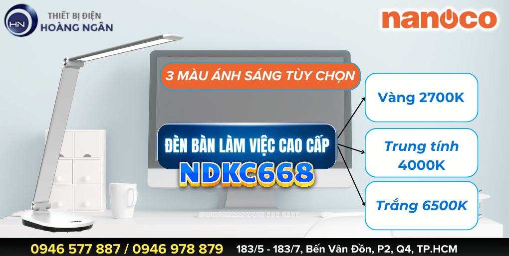 Đèn Bàn Làm Việc Cao Cấp Nanoco NDKC668