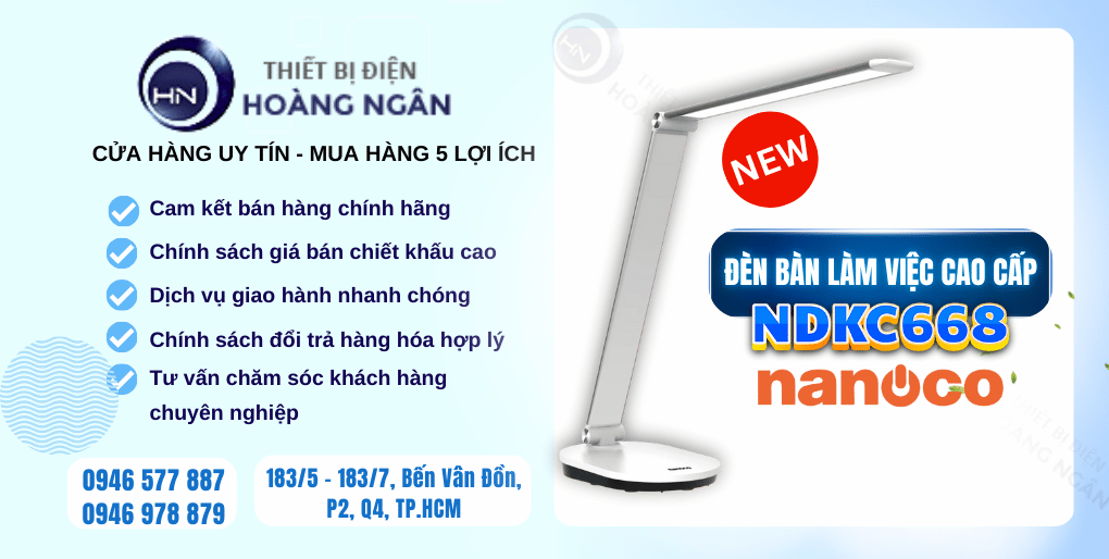 Đèn Bàn Làm Việc Cao Cấp Nanoco NDKC668