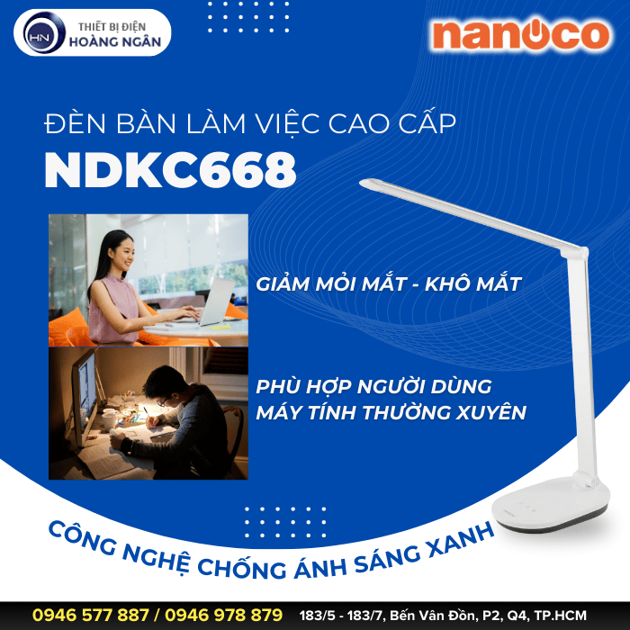 Đèn Bàn Làm Việc Cao Cấp Nanoco NDKC668