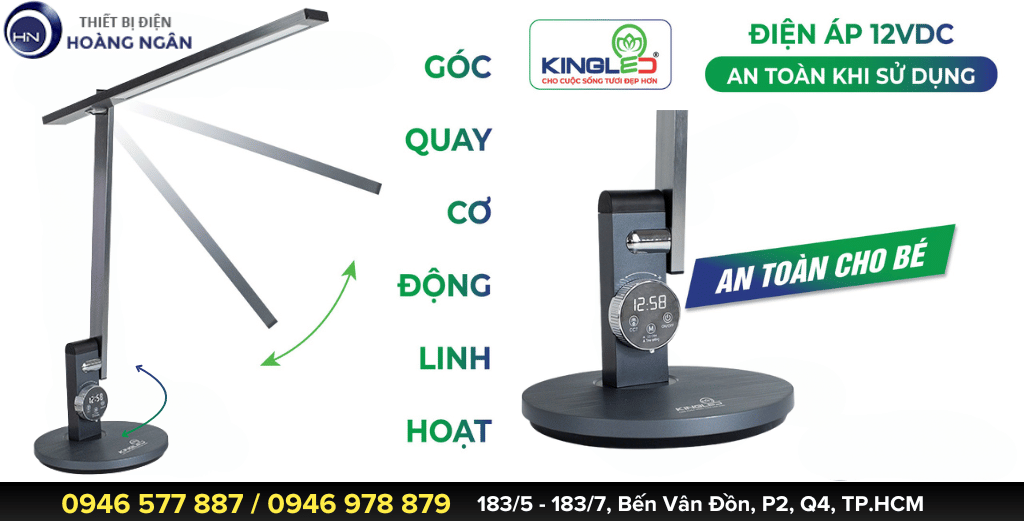  Đèn Bàn Làm Việc Chống Cận KINGLED DB-LX-12-DM (DB Series)