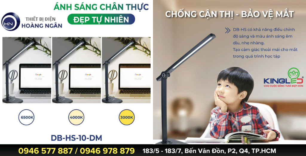 Đèn Bàn Học Chống Cận DB Series KingLED với chất lượng ánh sáng khoa học