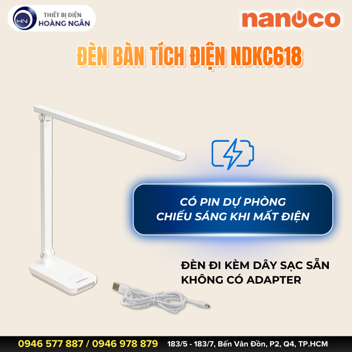 Đèn Bàn LED Chống Ánh Sáng Xanh NDKC618 Nanoco