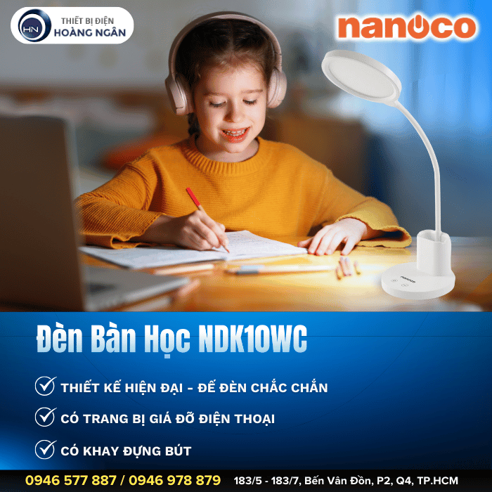 Đèn Bàn LED NDK10WC Nanoco