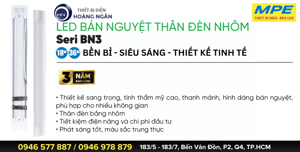 Đèn Bán Nguyệt MPE Seri BN3